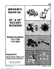 MTD 112-110A Owner's Manual