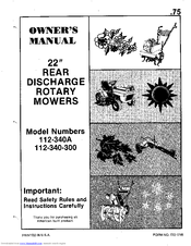 MTD 112-340-300 Owner's Manual
