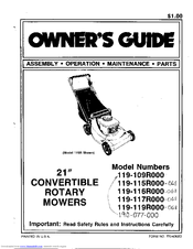 MTD 119-116R000-068 Owner's Manual