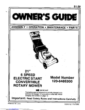 MTD 120-848E000 Owner's Manual