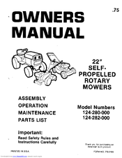 MTD 124-280-000 Owner's Manual