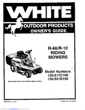 White R-86 Owner's Manual