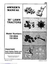 MTD 132-390A Owner's Manual