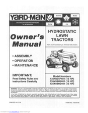 Yard-Man 135N604F401 Owner's Manual