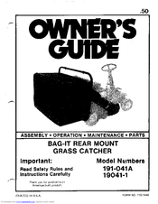 MTD 191-041A Owner's Manual