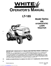 White LT-185 Operator's Manual