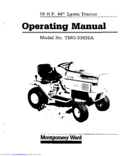 Montgomery Ward TMO-33936A Operating Manual