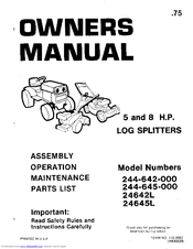Mtd 244-642-000 Owner's Manual