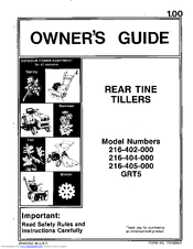 MTD 216-405-000 Owner's Manual