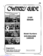 MTD 245-604-000 Owner's Manual