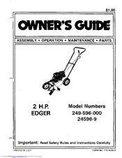 MTD 249-596-000 Owner's Manual