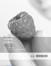 Bosch B24IW Series Use And Care Manual
