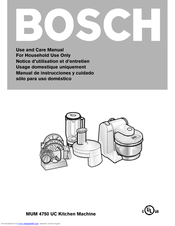 Bosch MUM 4750 UC Use And Care Manual