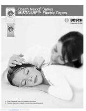 Bosch Nexxt 500 Plus Series WTMC533 Operation & Care Instructions Manual