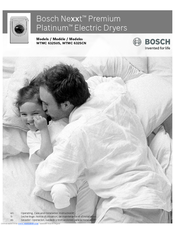 Bosch Nexxt Premium Platinum WTMC 632SUS Operation & Care Instructions Manual