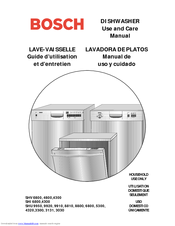 Bosch SHU 3030 Series Use And Care Manual