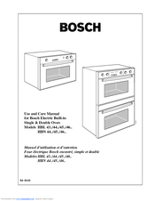Bosch HBL 43 Series Use And Care Manual