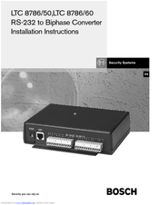 Bosch LTC8786 Series Installation Instructions Manual