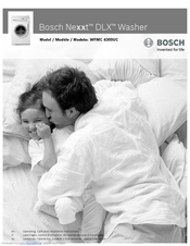 Bosch Nexxt DLX WFMC 4300UC Operation & Care Instructions Manual