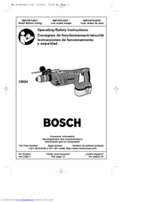 Bosch 12524 Operating/Safety Instructions Manual