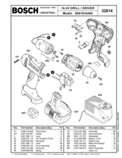 Bosch 601916460 Parts List