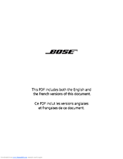 Bose 250811-FRAvo Owner's Manual