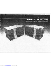 Bose 301 AVM Owner's Manual