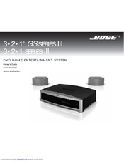 Bose 3-2-1 GS Series III Owner's Manual