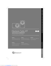 Boston Acoustics Horizon Solo XT Owner's Manual