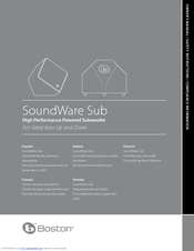 Boston Acoustics SoundWare Sub Owner's Manual