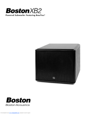 Boston Acoustics XB2 User Manual