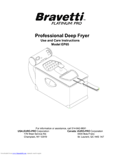 Bravetti Platinum Pro EP65 Use And Care Instructions Manual