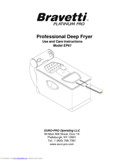 Bravetti PLATIUM PRO EP67 Use And Care Instructions Manual