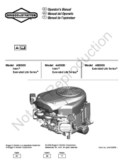 Briggs & Stratton Intek Extended Life 440000 Operator's Manual