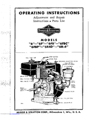 Briggs & Stratton 6FBC Operating Instructions Manual