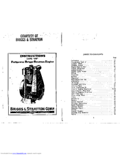 Briggs & Stratton FH User Manual
