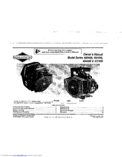 Briggs & Stratton 404400 Series Owner's Manual