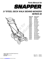 Snapper 7800427 Parts Manual