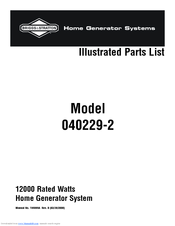 Briggs & Stratton 040229-2 Illustrated Parts List