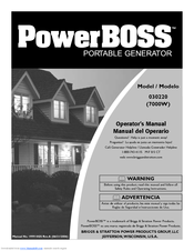Briggs & Stratton PowerBoss 30220 Operator's Manual