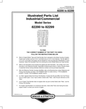 Briggs & Stratton Series 82200 to 82299 Illustrated Parts List
