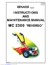Benassi MC 2300 REVERSO Instruction And Maintenance Manual