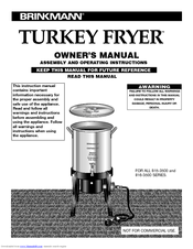 Brinkmann Turkey Fryer 816-3500 SERIES Owner's Manual