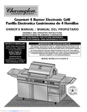 Charmglow 4 Burner Gas Grill Grill Owner's Manual