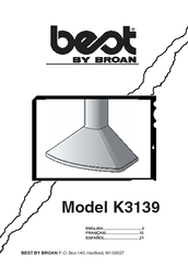 Broan Best K3139 Owner's Manual