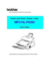 Brother HL-P2000 User Manual