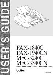Brother FAX 1840C Manual