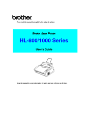 Brother HL-800 Series User Manual