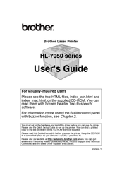 Brother 7050N - HL B/W Laser Printer User Manual