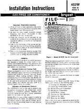 Bryant 452W Installation Instructions Manual